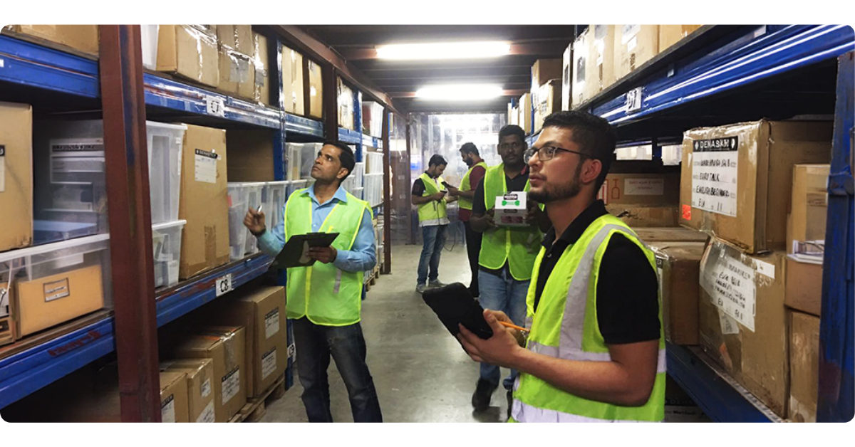 Stylenza team managing warehouse inventory